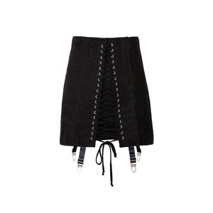 <span class=keywords><strong>Mini</strong></span>-<span class=keywords><strong>jupe</strong></span> <span class=keywords><strong>sexy</strong></span> pour femme, style corset vintage, taille haute, à lacets sur le devant et détails de boucles - Product Image 5