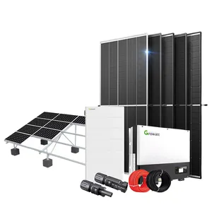 Growattソーラーエネルギーシステム10KwハイブリッドバッテリーPour Panneau Solaires Kit 5kw 6kw 10kw Panneau Solaire Et Batterie