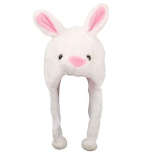 Sombreros de Animales (<span class=keywords><strong>Conejo</strong></span>, Panda) <span class=keywords><strong>Kigurumi</strong></span> de Felpa Rellenos de Algodón PP, Disfraz de Navidad, Protección Contra el Frío y el Viento, Suaves y Esponjosos, Unisex, Familiares - Product Image 1