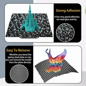 220x220mm hai mặt mịn xây dựng tấm kết cấu PEI tấm cho Anet A8/A6/Wanhao <span class=keywords><strong>duplicator</strong></span> <span class=keywords><strong>i3</strong></span> Anycubic 3D Phụ kiện máy in - Product Image 5