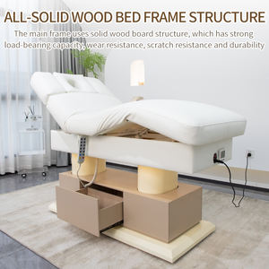 JUESHI Luxus Kosmetikliege für Spa und Schönheitssalon mit 4 Motoren, Holzsockel, Heizung und elektrischer Behandlung - Product Image 4