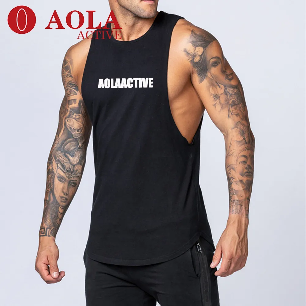 AOLA Summer Men's Vest Loose Large Size Vest Men's Solid Color Quick-drying Breathable Sport Men's T-shirt Tank Top Vest