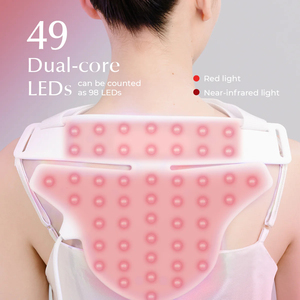 Venta caliente terapia de luz roja para cuello y escote 633 + 830nm uso doméstico máscara de cuello LED de silicona para blanquear la eliminación de arrugas - Product Image 3