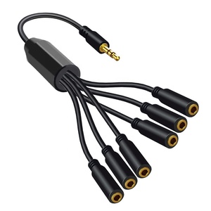 Divisor de <span class=keywords><strong>Auriculares</strong></span> de 3.5mm, <span class=keywords><strong>Extensor</strong></span> de Conector de Audio, 1 a 6 Puertos, <span class=keywords><strong>Cable</strong></span> Auxiliar, Adaptador de Audio <span class=keywords><strong>para</strong></span> Micrófono y <span class=keywords><strong>Auriculares</strong></span>, <span class=keywords><strong>Cable</strong></span> Divisor <span class=keywords><strong>para</strong></span> Teléfono - Product Image 1