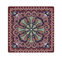 Tapis de Mahjong Américain en Caoutchouc Antidérapant, Réduction du Bruit, Imperméable, Thème Happy Words Entertainment, pour 4 Joueurs