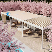 Pergola électrique en aluminium Sweet Home, auvent rétractable motorisé à lames orientables, imperméable, avec télécommande