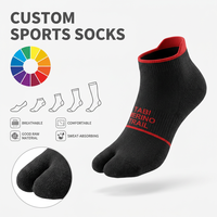 Chaussettes de course pour hommes Tabi à orteils séparés, chaussettes de trail anti-odeur, douces et thermiques pour l'hiver