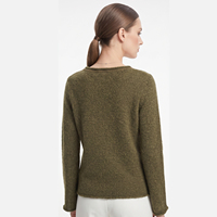 Pull-over long décontracté et confortable pour femme, motif uni, idéal pour les tenues d'automne et de printemps