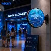 Écran LED circulaire extérieur haute luminosité P4 pour la publicité des restaurants, des magasins, des logos, des enseignes, avec contrôle WiFi
