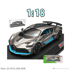 Modèle de <span class=keywords><strong>voiture</strong></span> de sport Bugatti Devia en alliage moulé sous pression 1:18, jouet pour enfants, son et lumière, décoration d'intérieur, objet de collection - Product Image 1
