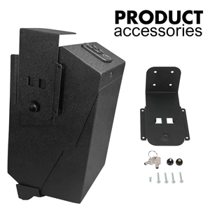 Caja fuerte para pistola de huellas dactilares montada, caja fuerte para pistola de acceso rápido para mesita de noche con teclado Digital y 2 teclas de emergencia - Product Image 6