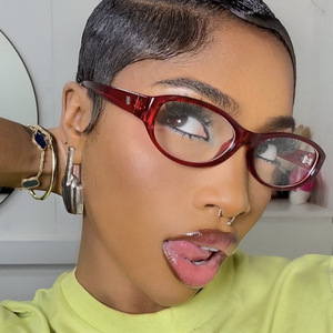 แว่นตาสไตล์ยุโรปอเมริกันทรงรี แว่นกันแดดระดับไฮเอนด์ ยูนิเซ็กส์ ป้องกันรังสียูวี 400 กรอบเต็ม สำหรับถ่ายภาพแนวสตรีท ทันสมัย - Product Image 2