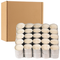 Bougies chauffe-plat et votives en cire de paraffine HomeLights sans parfum - Lot de 100, 8 heures, sans fumée, pour Shabbat, mariages, décoration intérieure