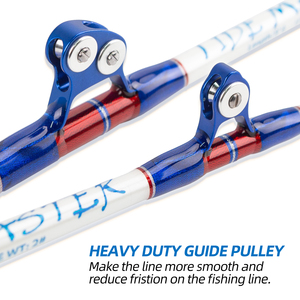 Canne à pêche en mer pour gros gibier, 1,5 pièce, 1,7 m, en fibre de verre, 100 lb, pour <span class=keywords><strong>la</strong></span> pêche au trolling du thon, du groupé et du snapper - Product Image 5