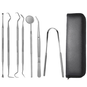 Ensemble d'outils dentaires pour éliminer le tartre, outils dentaires en acier inoxydable pour protéger les dents et la plaque dentaire, ensemble dentaire de 7 pièces - Product Image 5