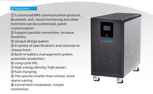 Jat รับประกัน10ปี11000รอบ10kWh LiFePO4แบตเตอรี่ติดผนังติดผนังบ้านพร้อมระบบป้องกัน IP65 BMS เอาต์พุต10KW 51.2V - Product Image 3