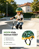 Casque de sécurité pour enfants MOON, coque moulée intégralement, matériau PC respirant, pour vélo, skateboard, cyclisme, patinage, garçons, filles, multi-usages