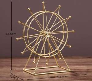 Rueda de la Fortuna Giratoria de Metal Forjado como Decoración de Escritorio o Pieza Decorativa - Product Image 6
