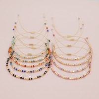 Bracelet Modèle Bohème Perlé en Pierre Naturelle Or