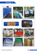 Bâche PE enduite anti-UV à œillets 160 g/m² imperméable et résistante au vent pour le transport de marchandises, la réparation de toitures et les chantiers de construction