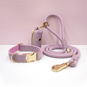 Topdeals 2025 Beste Nieuwe Producten Voor Hond Klassieke Polyester Hondenriem Set Zachte Fluwelen Hondenpoepzakhouder Op Maat Kraag Voor Huisdieren - Product Image 5