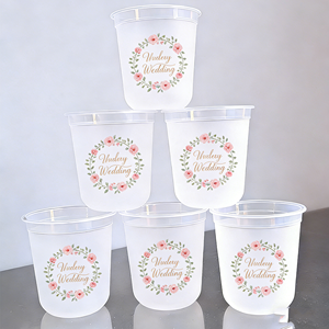 Vaso Desechable Transparente Ecológico de PET de 600ml 700ml 20 Oz para Llevar, Vaso de 8 oz para Fiestas con Marca - Product Image 1