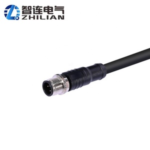 M12 3 4 5 6 8 12 17 Pin a B D Code Male Female <strong>Waterproof</strong> <strong>Cable</strong> IP67 Molding Straight Signal Panel Mount M8 M12 Connector <strong>Cable</strong> - Product Image 3