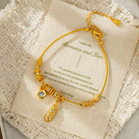 Bracelet Pendentif Gourd Pixiu en Alliage d'Or et Zircon pour Femme TANGPEI, Bijoux de Mode