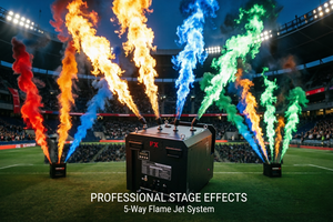 Máquina de fuego con efecto especial de 5 cabezales para DJ, conciertos, espectáculos musicales, estadios, con control DMX512 - Product Image 4