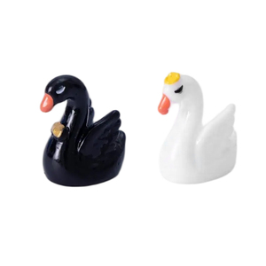 Statuette di Cigni in Resina in Miniatura, Ornamenti per San Valentino, Matrimoni, Giardini Fatati e Micro Paesaggi - Product Image 5