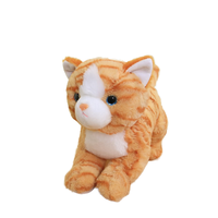 Honeyway confortable cadeau pour enfants simulation Pose chat poupée en peluche lit chat endormi PP coton remplissage jouets en peluche