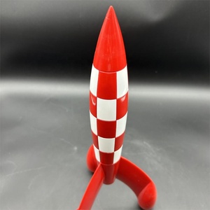 Nhà Máy Tùy Chỉnh <span class=keywords><strong>3D</strong></span> Nhựa Màu Đỏ Tên Lửa Mô Hình Trang Trí Thủ Công Mỹ Nghệ Giáng Sinh Đồ Trang Trí Cá Nhân Polyresin Bức Tượng Nhỏ - Product Image 5
