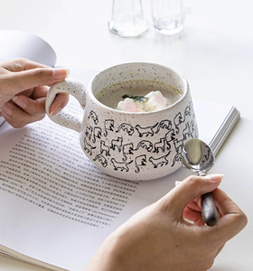 Creativo gato pintado a mano <span class=keywords><strong>Graffiti</strong></span> nicho lindo diseño de cerámica sésamo esmalte <span class=keywords><strong>café</strong></span> leche taza o taza de agua - Product Image 3