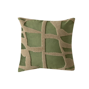 French Vintage Antique South Pacific Style Embroidery Flannel <strong>Olive</strong> <strong>Green</strong> Living Room Sofa Pillow <strong>Cushion</strong> - Product Image 2