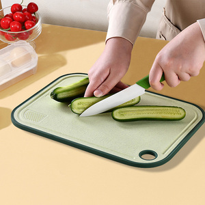 Custom 2Pcs Natural Grade Wheat Straw Material Thick Chopping <b>Board</b> for Meat Veggy Fruit Food Cutting <b>Tool</b> - Product Image 3
