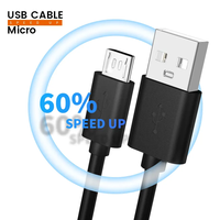 Cable de Carga Micro USB de Alta Calidad de 0.3M, Envío Rápido para Dispositivos Android V8, Computadoras Hechas de Cobre Puro, También para Impresoras