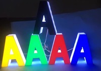Letrero LED Personalizado para Negocios, Letras con Retroiluminación LED 3D de Acero Inoxidable Dorado Espejo, Publicidad con Logotipo, Resistente al Agua IP65