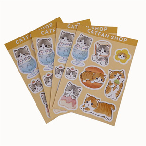 Autocollants personnalisés de puzzle de chat de bricolage pour les jeux des enfants, autocollants d'animaux mignons, autocollants auto-adhésifs imperméables de dessin animé - Product Image 4