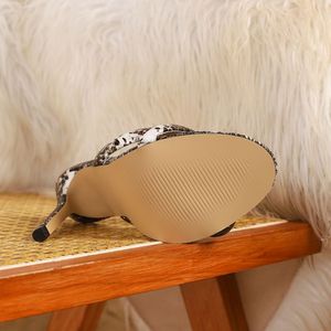 Chaussures d'été 2025 en peau de serpent pour femmes, talons fins - Product Image 6