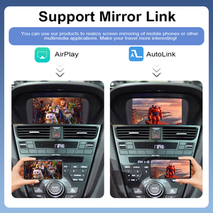 อะแดปเตอร์ไร้สาย Apple CarPlay สำหรับ ACURA RDX TL ILX ZDX ปี 2009-2013 รองรับ <span class=keywords><strong>Android</strong></span> Auto Mirror Link เครื่องเล่น USB กล้องหน้า/หลัง AHD - Product Image 3