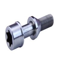 Boulons de roue en titane M14 norme DIN, forme Torx, usinés CNC, finition nitruée noire, marque Minghai pour Ferrari