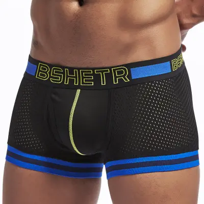 Mesh Cool Comfortabele Transparante Lage Tailleband Ontwerp Mannen Ondergoed Sexy Boxer Briefs