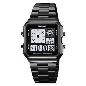 Skmei Digital Men's <b>Watch</b> Stainless Steel Strap 30m Water Resistant Multifunction <b>Electronic</b> <b>Watch</b> With Alarm - Product Image 5