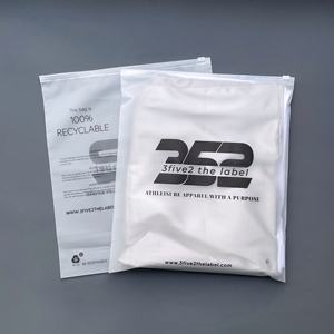 Роскошная Экологически чистая сумка на молнии с индивидуальным логотипом, упаковка одежды, толстовок, футболок, одноразовые сумки на молнии для упаковки одежды - Product Image 3