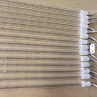 Machine à souffler les bouteilles en verre de quartz à filament de tungstène, tube unique transparent, 220V 500W, longueur 500mm, séchoir IR pour peinture automobile, à intensité variable