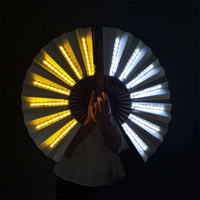 Vente flash - Éventail à main LED personnalisé 10'' - Éventail pliable - Logo personnalisé pour femmes et hommes - Accessoires pour festivals, soirées et raves