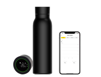 Bouteille d'eau intelligente en acier inoxydable avec application UV, rappel LED pour boire, affichage de la température, haut-parleur, gobelets isothermes, vente en gros, luxe