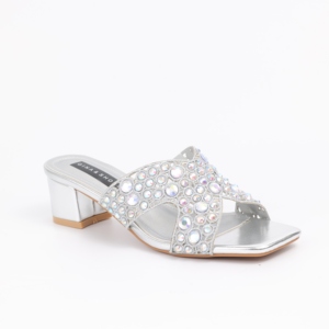 Sandalias de tacón grueso de verano, zapatos de mujer calados, zapatos y zapatillas de diamantes de imitación inusuales - Product Image 2