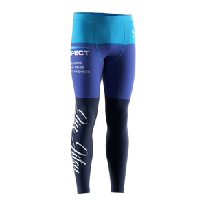 Leggings de Jiu-Jitsu Nogi Sublimés pour Garçons, Shorts MMA Noirs Unis, Spats de Grappling, Pantalons de Compression Vides pour Hommes - Product Image 5