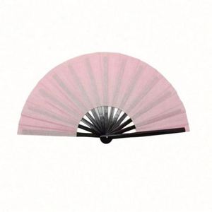 Grand éventail pliant scintillant pour rave, grand éventail holographique irisé avec étui et sac, idéal pour les festivals, les fêtes et les cadeaux promotionnels - Product Image 4